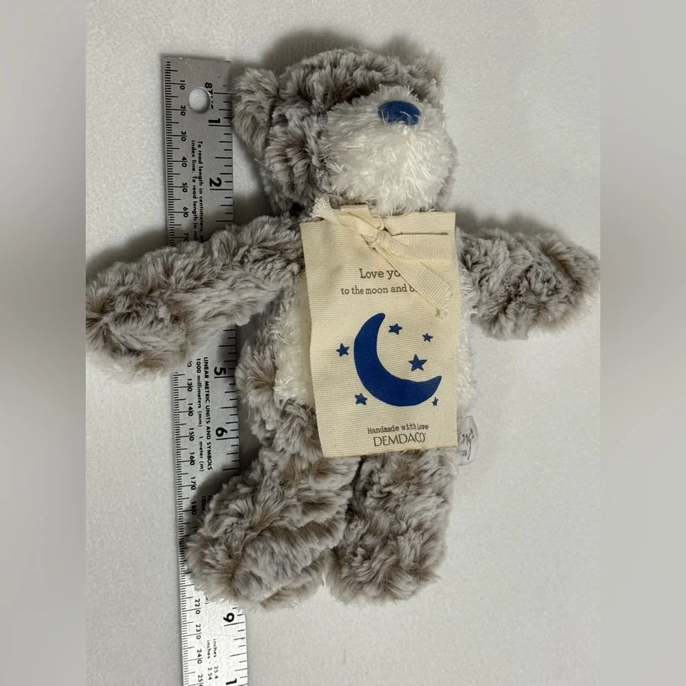 Demdaco Giving Collection Gray and Cream Plush Bear - NWT